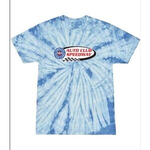 AAA Auto Club Speedway Y2K Tee Blue Tie Dye NASCAR 2XL